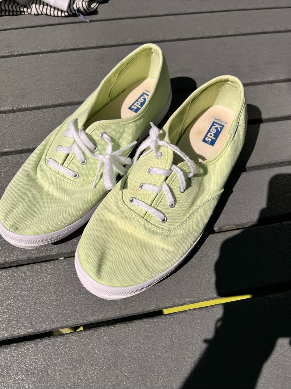 Keds Light Green Canvas Low-Top Sneakers